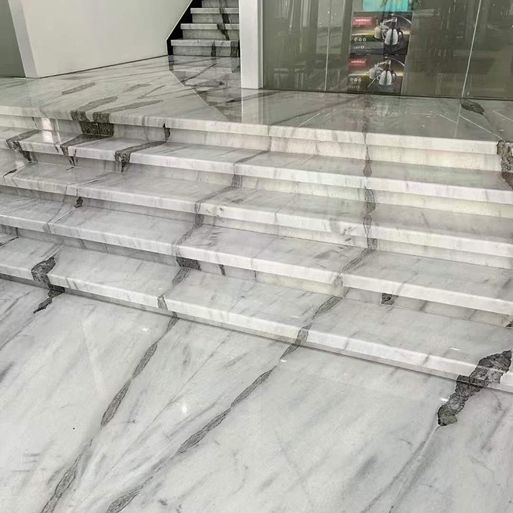 #white lighting marble stairs